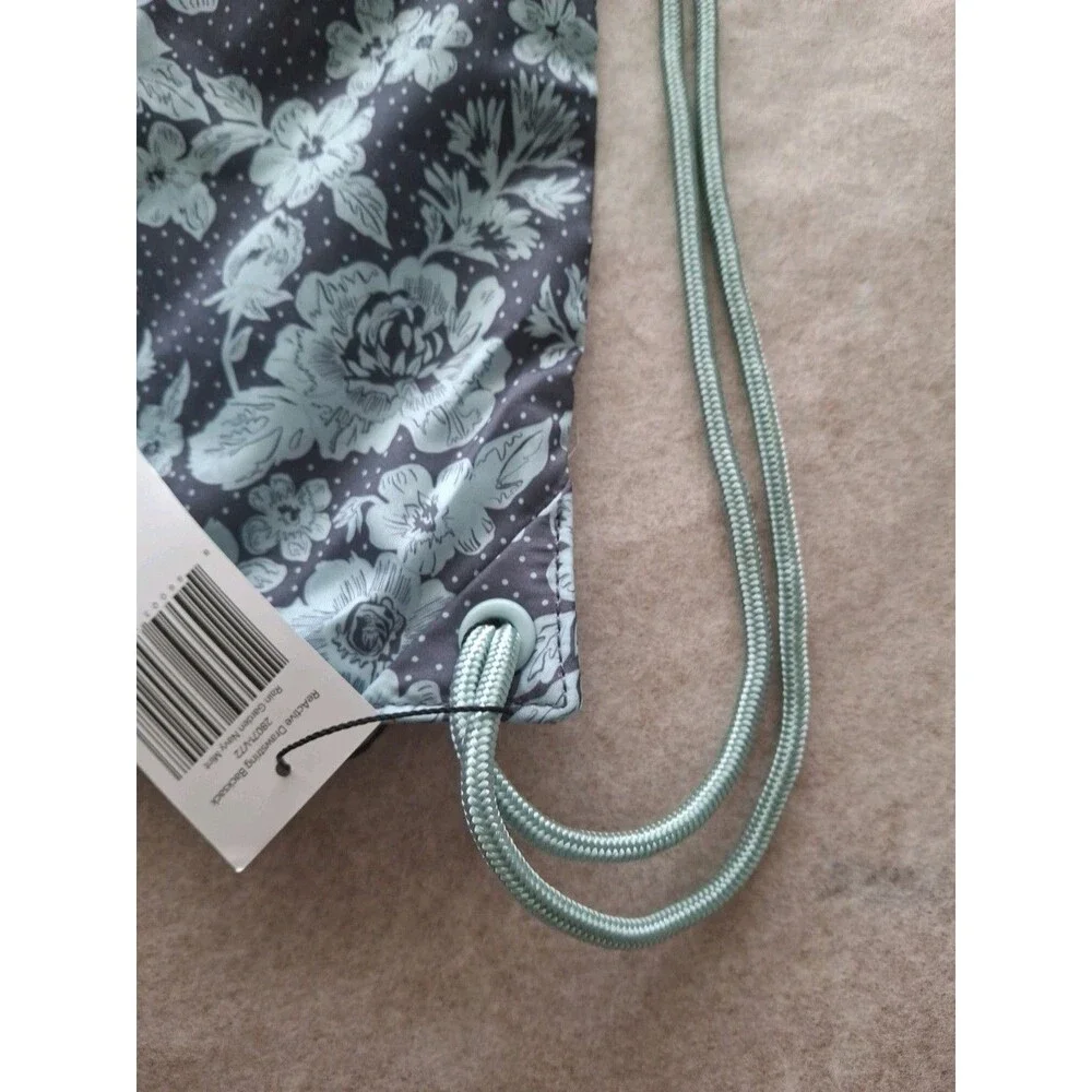 NWT VERA BRADLEY Rain Garden Gray Reactive Drawstring Backpack
